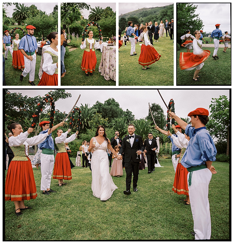 La imagen tiene un atributo ALT vacío; su nombre de archivo es 20eventos-wedding-planner-san-sebastian-destination-wedding-europe-basque-country-hotel-iturregi-outdoor-welcome-drinks-pintxos-basque-dancers-kresala.jpg